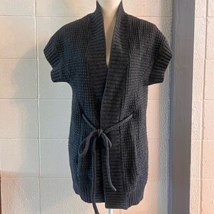 Vince Tie Front sweater vest, Small, Grey